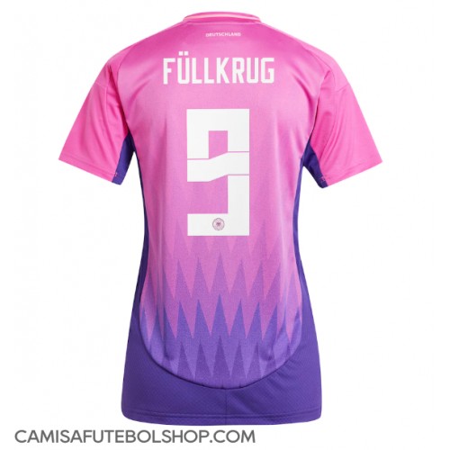 Camisa de time de futebol Alemanha Niclas Fullkrug #9 Replicas 2º Equipamento Feminina Europeu 2024 Manga Curta